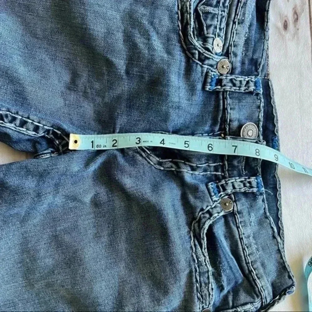 True Religion Men Ricky Straight Flap Super T Relaxed Cut Off Denim shor… - Picture 5 of 15